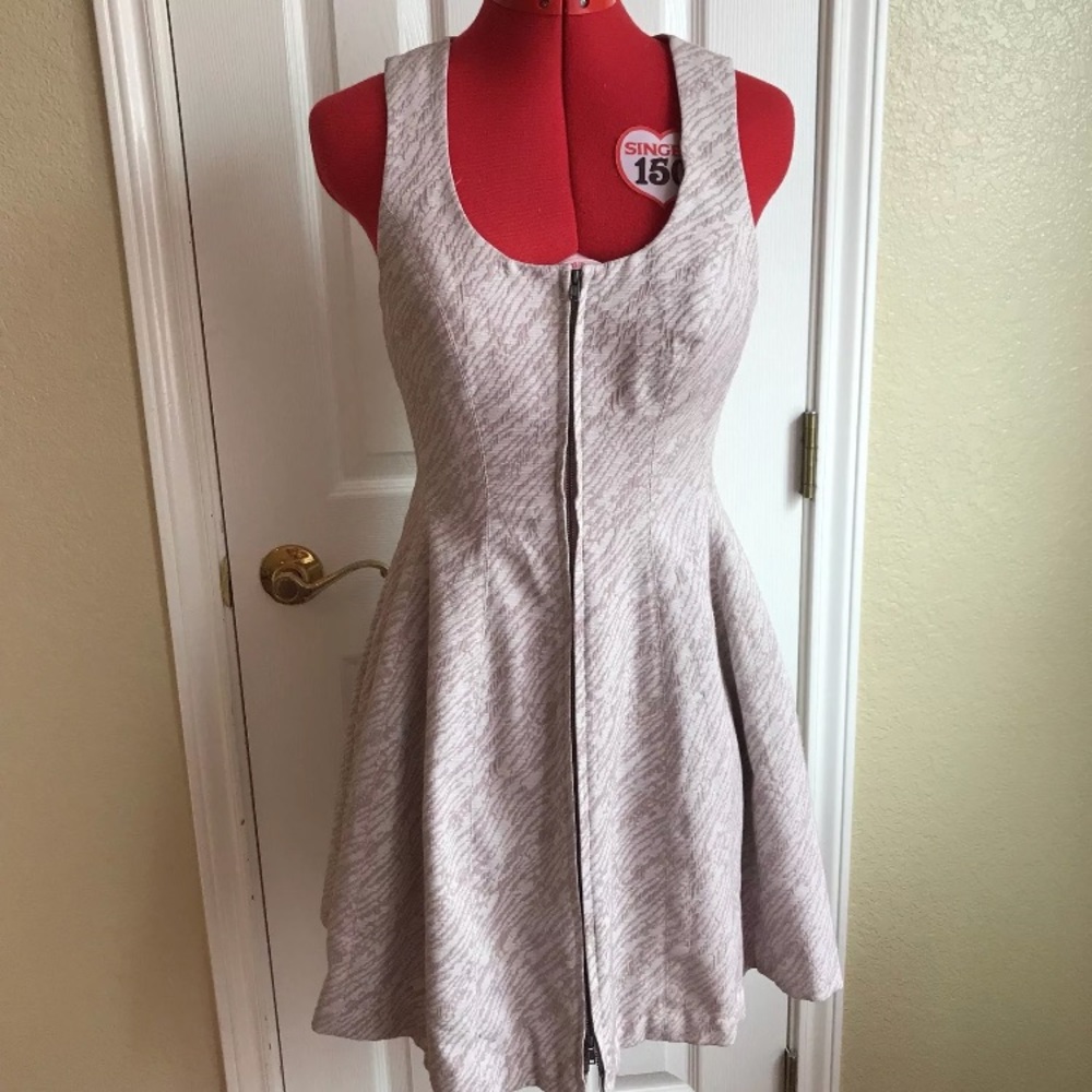 BCBGeneration Zip Front Jacquard Dress 6